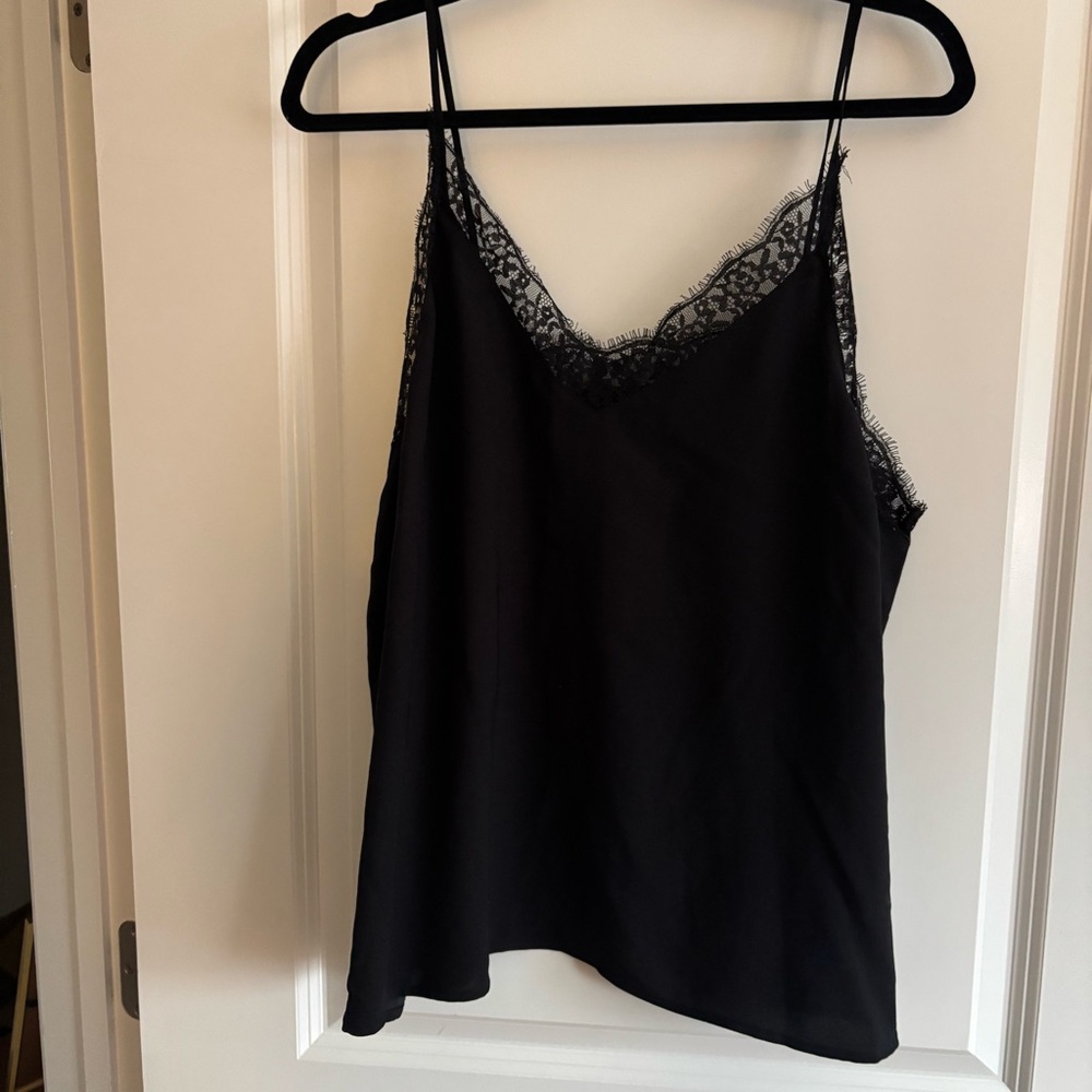 Halogen Black Cami with Lace Detail